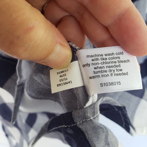 Lane Bryant Shirt Womens Plus Size 22/24 Plaid Blue Gray Button Up Collared New - Picture 7 of 9